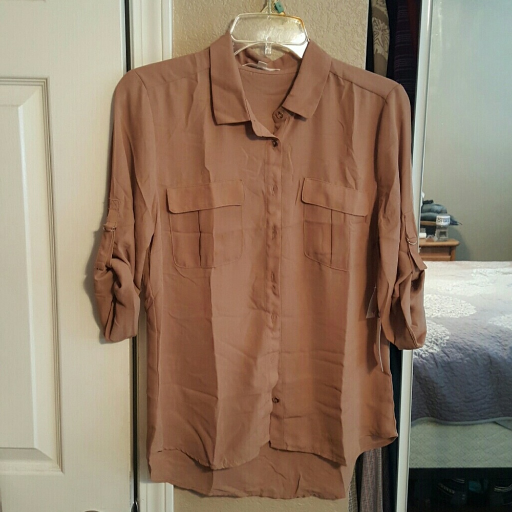 Fashion Nova Work Flow Button Down Top